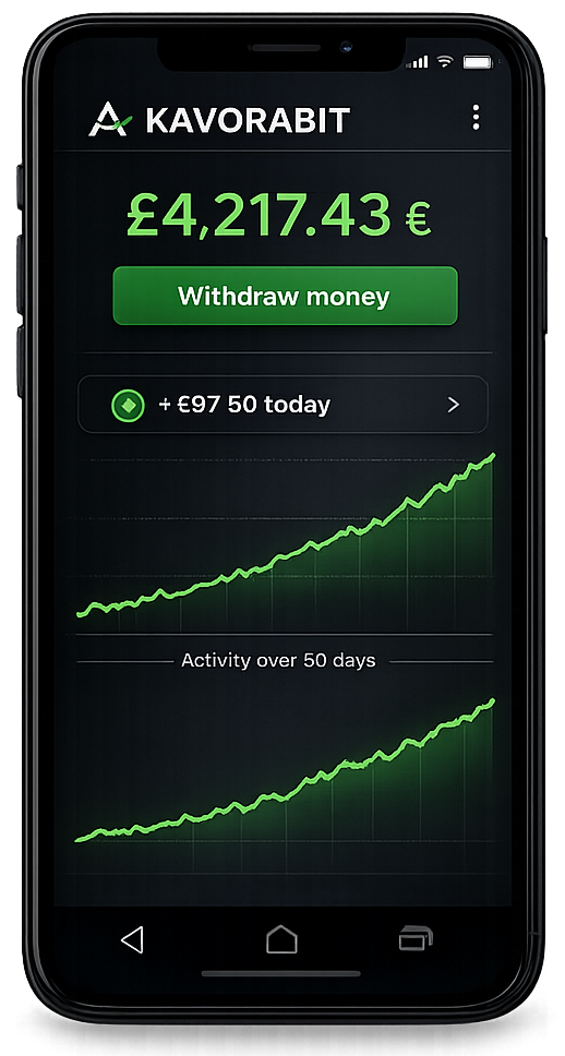 KAVORABIT mobile app interface preview